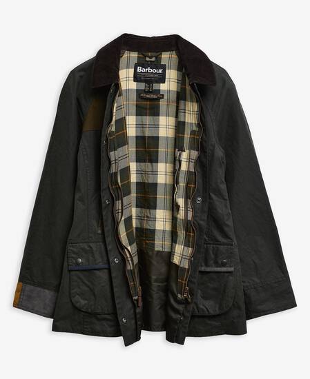 Barbour Re-Loved Beadnell Waxed Jacket - Size 14 Sage