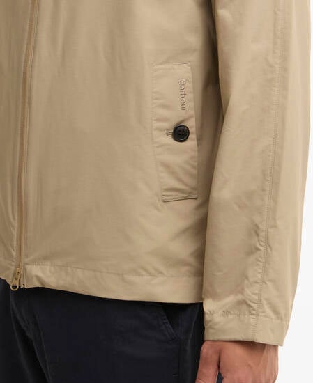 Modern Rokig Hooded Showerproof Jacket Washed Stone