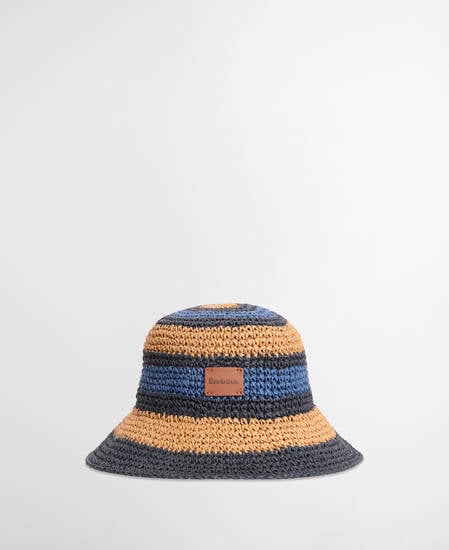 Josie Crochet Hat Indigo/Tan/Black