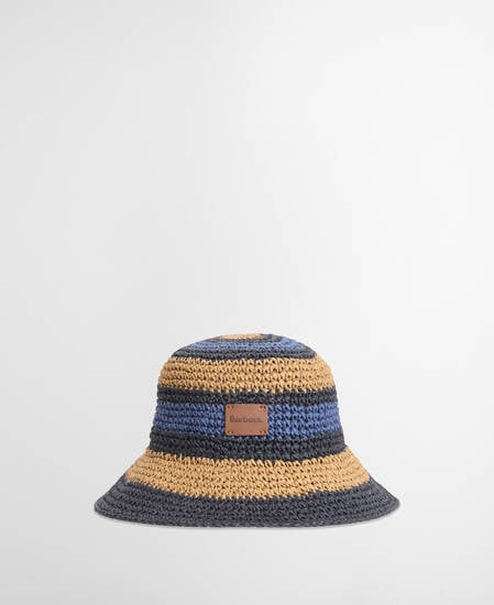 Josie Crochet Hat Indigo/Tan/Black