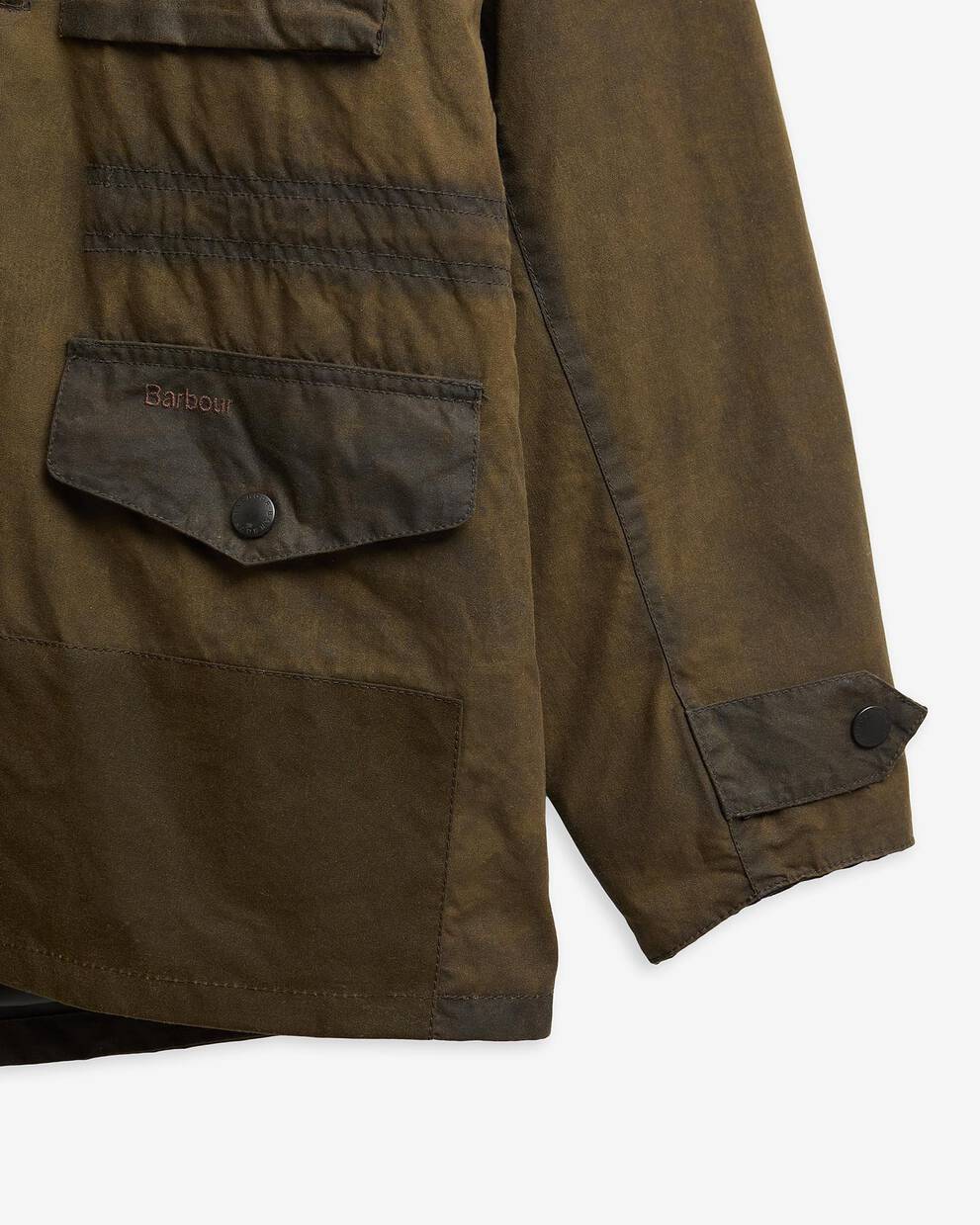 Barbour Re-Loved Sapper Waxed Jacket - Size L Olive