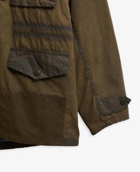 Barbour Re-Loved Sapper Waxed Jacket - Size L Olive