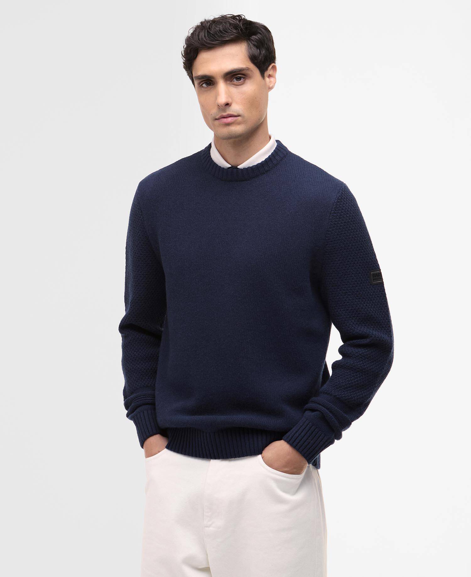 Enfield Crew Neck Jumper Navy image number 0