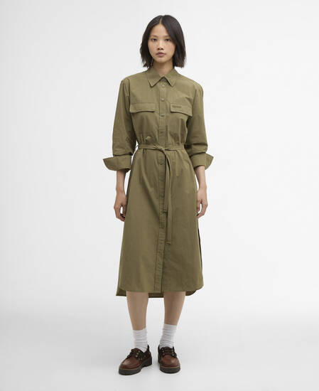Rowane Midi Dress Burnt Olive