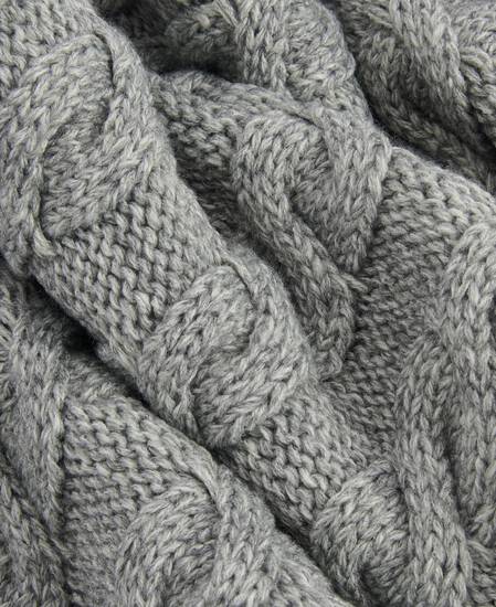 Jesmond Beanie and Scarf Gift Set Mid Grey