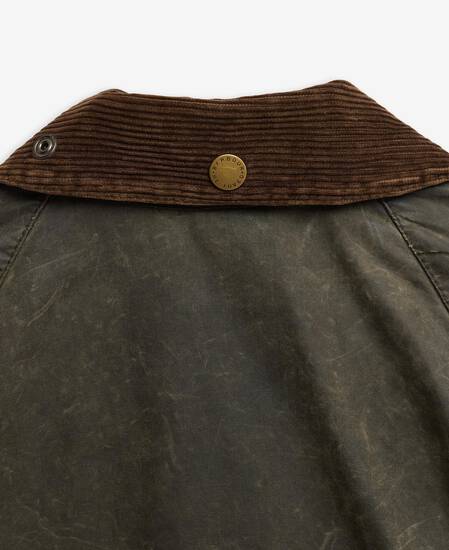 Barbour Re-Loved Beaufort Waxed Jacket - Size 36 Sage