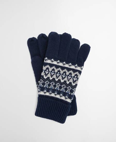 Marlow Fair Isle Gloves Navy