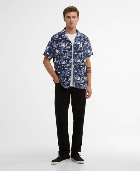 Chappel Printed Short-Sleeved Shirt Navy