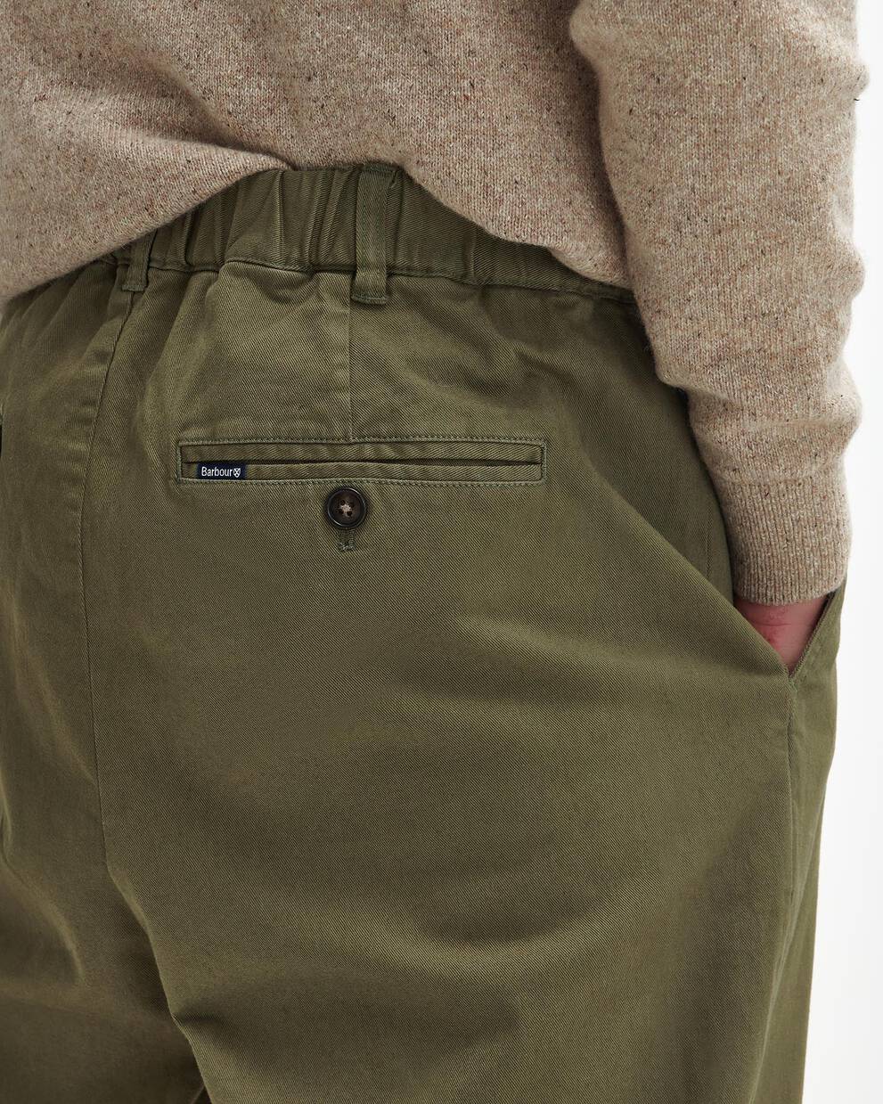 Washed Stretch Relaxed Trousers