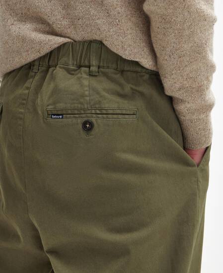 Pantaloni in tessuto stretch lavato dalla vestibilità comoda 