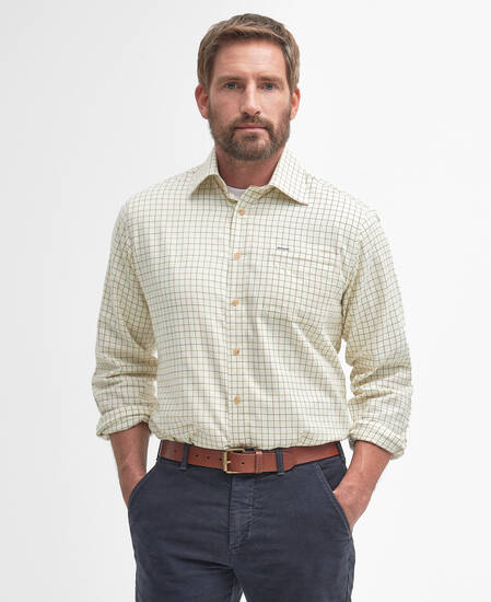Field Regular Long-Sleeved Shirt Green-Brown
