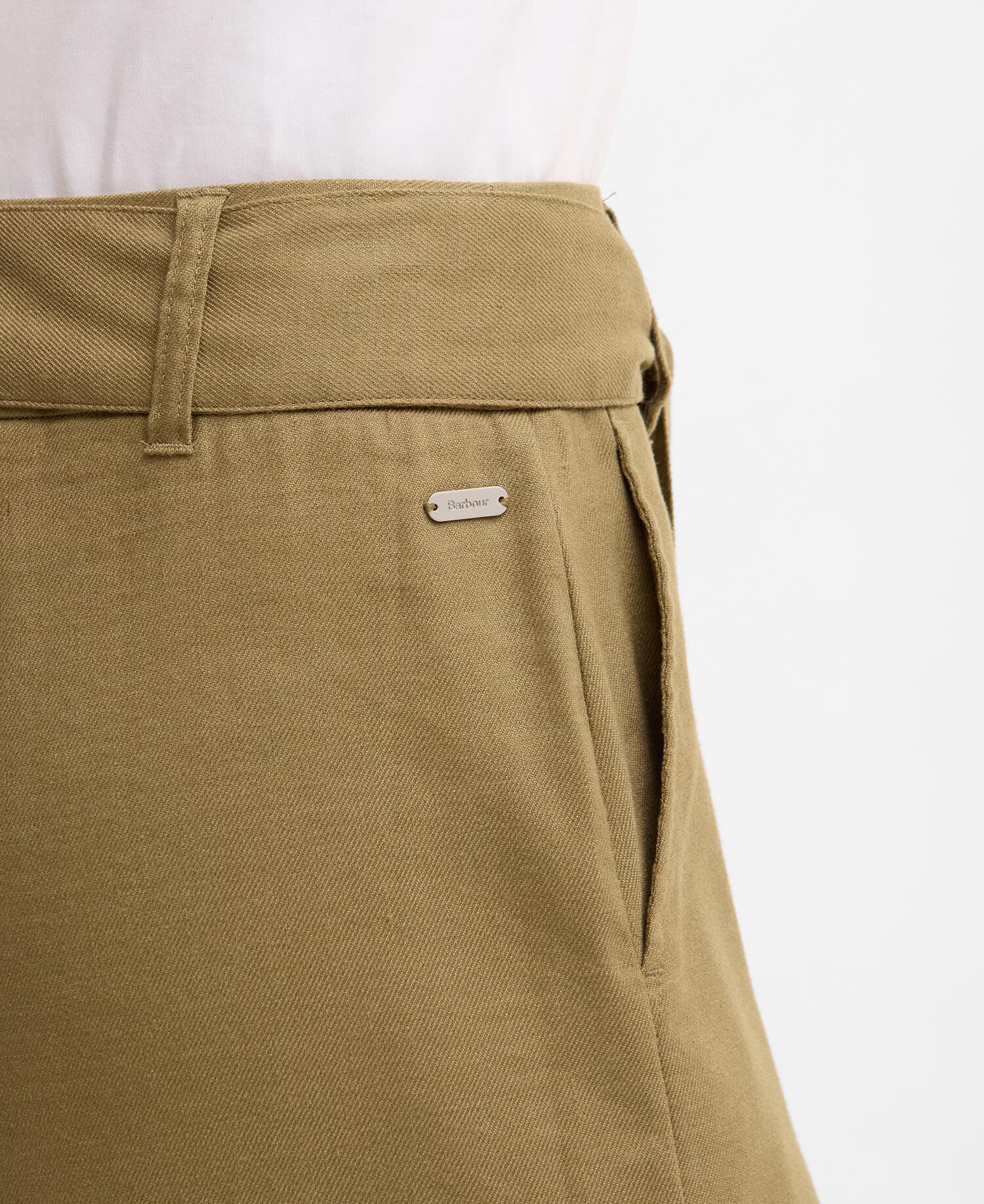 Gabby Wide-Leg Trousers Bleached Olive