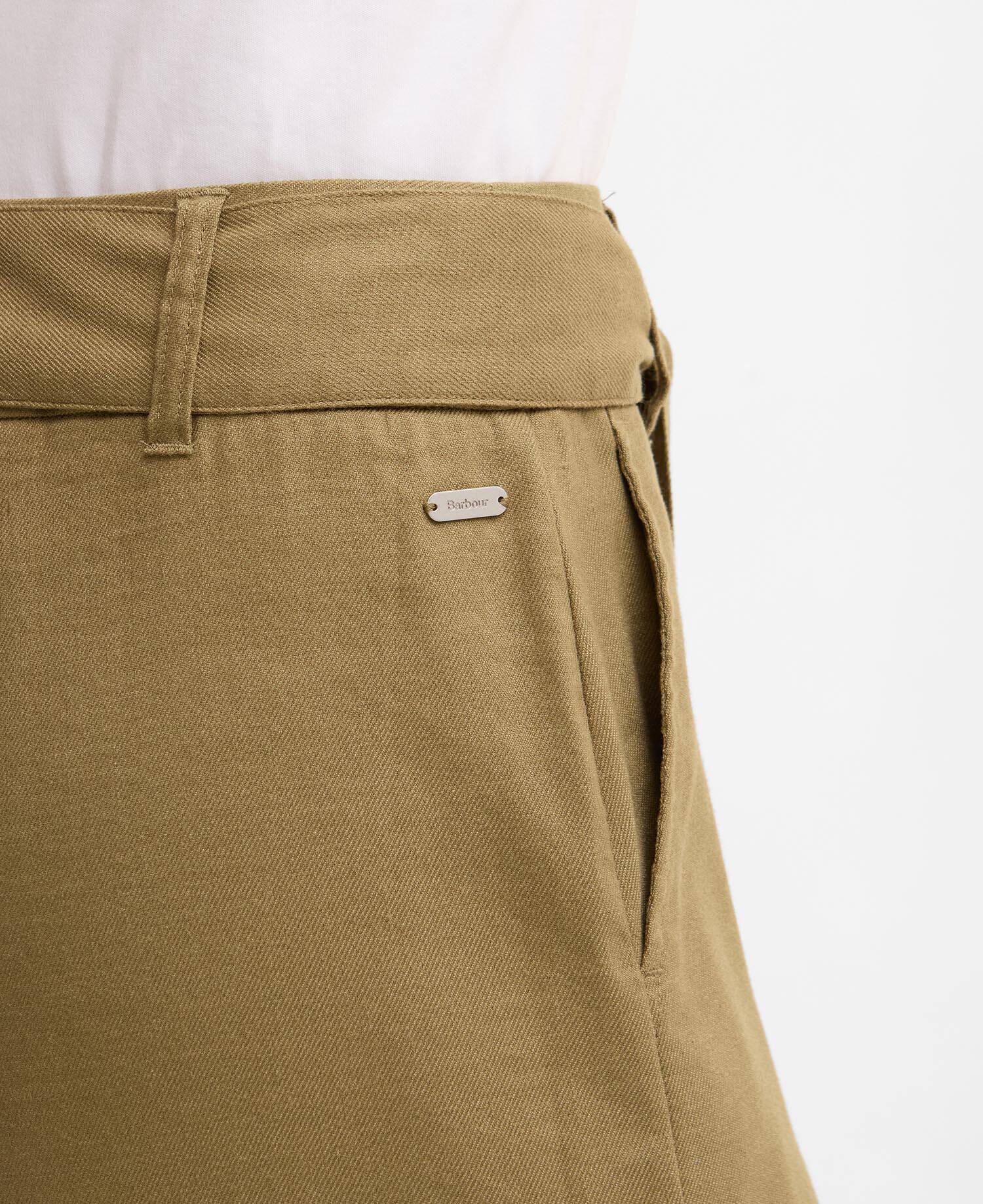 Gabby Wide-Leg Trousers Bleached Olive image number 3