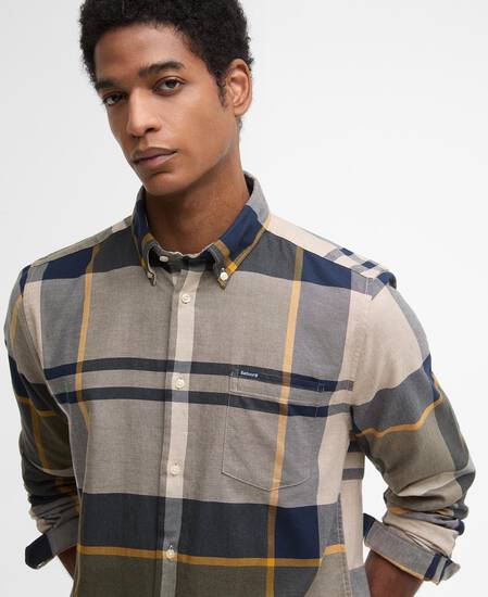 Dunoon Tailored Long-Sleeved Shirt Forest Mist