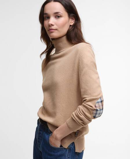 Pendle Roll-Neck Jumper Pale Camel/Hessian