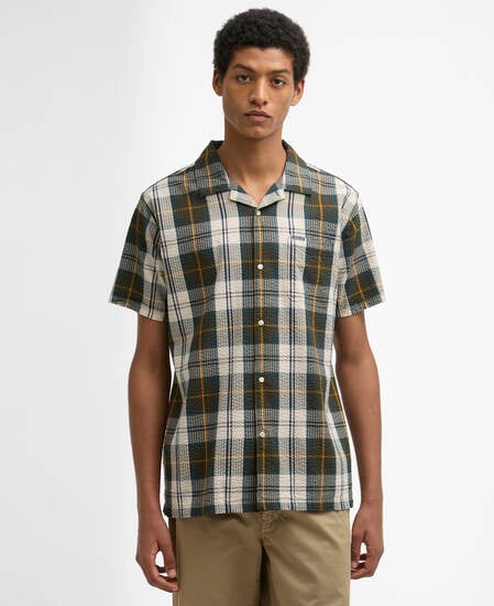 Clyde Short-Sleeved Seersucker Tartan Shirt Ancient Tartan