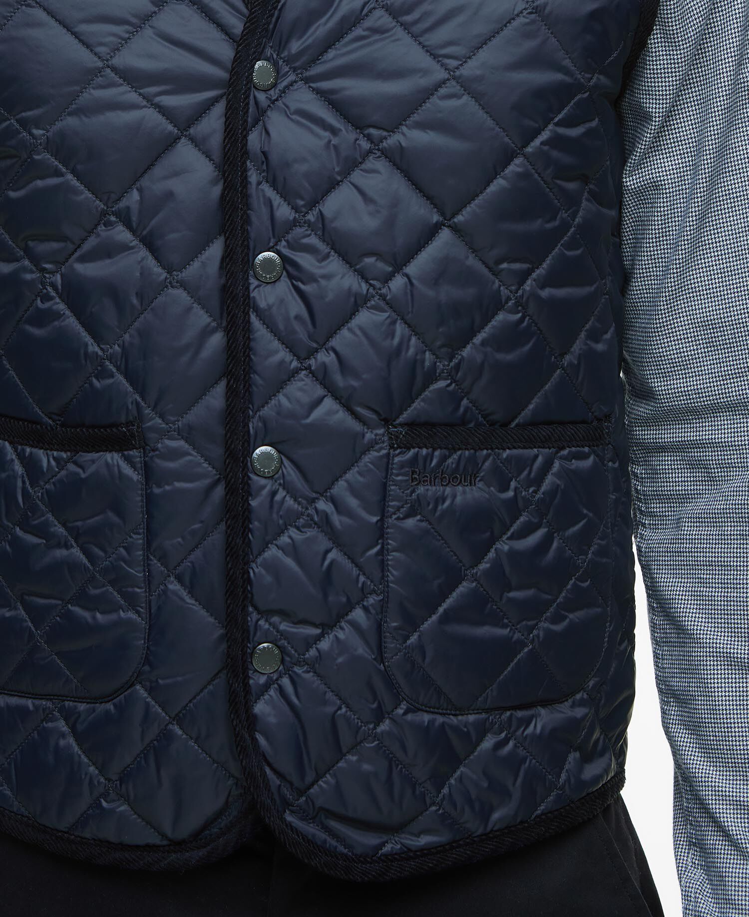 Modern Quilted Waistcoat Navy