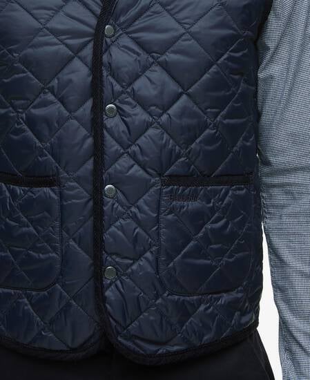 Modern Quilted Waistcoat Navy
