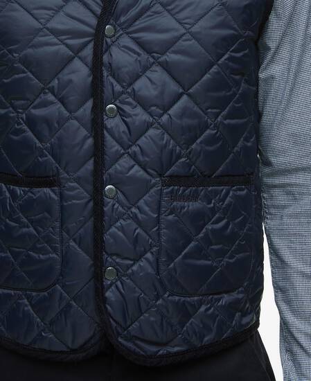 Modern Quilted Waistcoat Navy