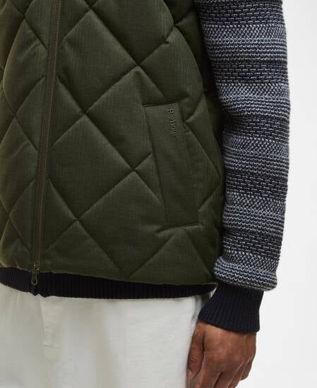 City Harrington Quilted Gilet Olive