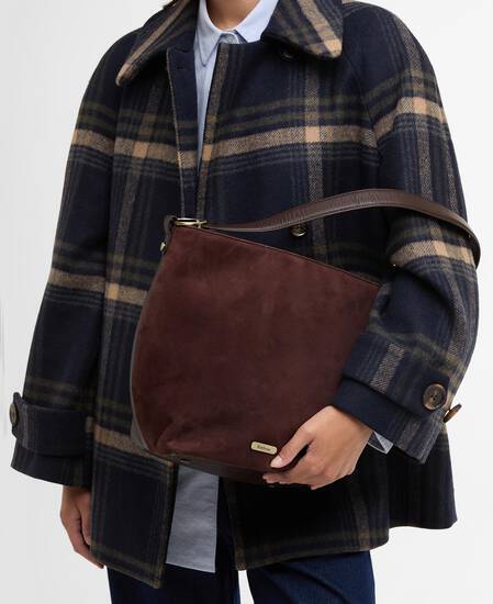 Cedar Suede Bucket Bag Dark Brown