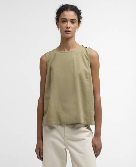Josie Sleeveless Blouse Bleached Olive