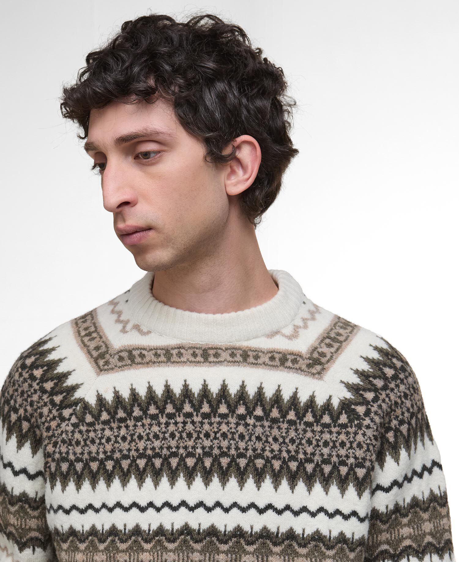 Buy Hase Fair Isle Crew Neck Jumper for USD 270.00 | BARBOUR_US