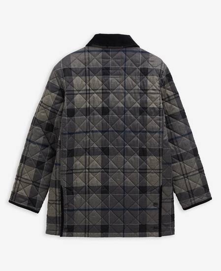 Select Liddesdale Quilted Jacket Navy Winter Dress Tartan