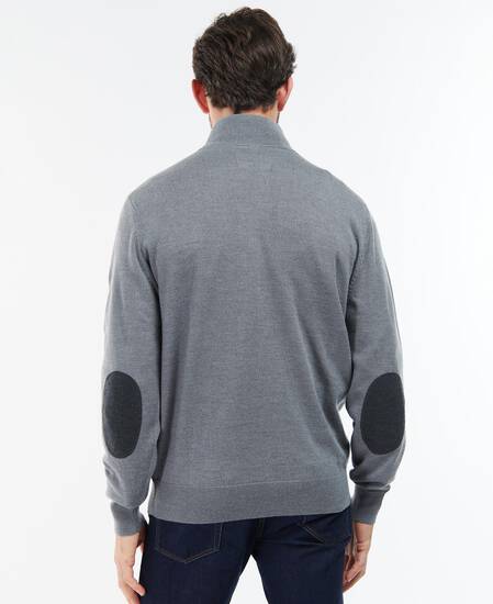 Loyton Merino Half Zip Sweatshirt Grey Marl