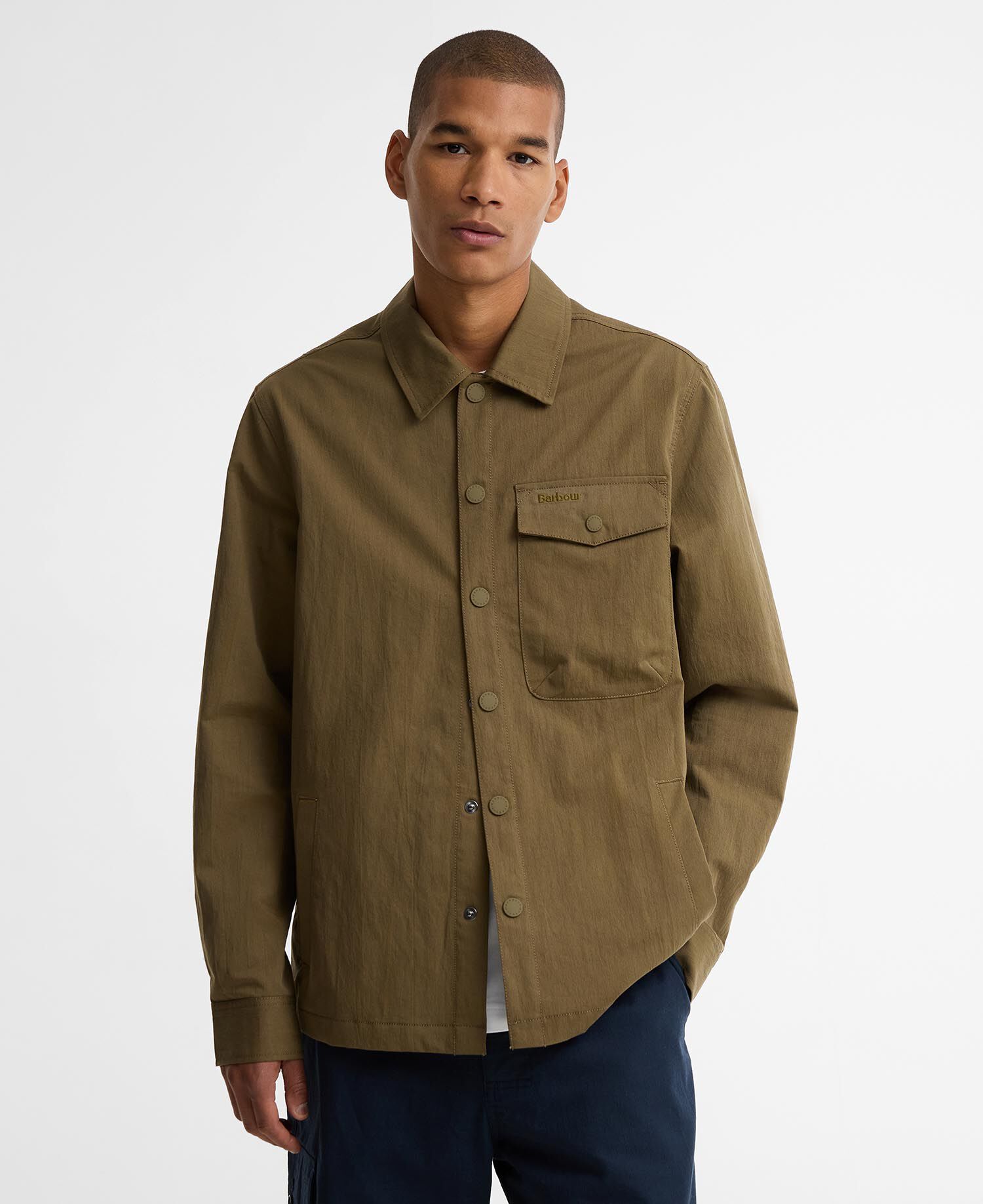 Strickland Textured Overshirt Clay