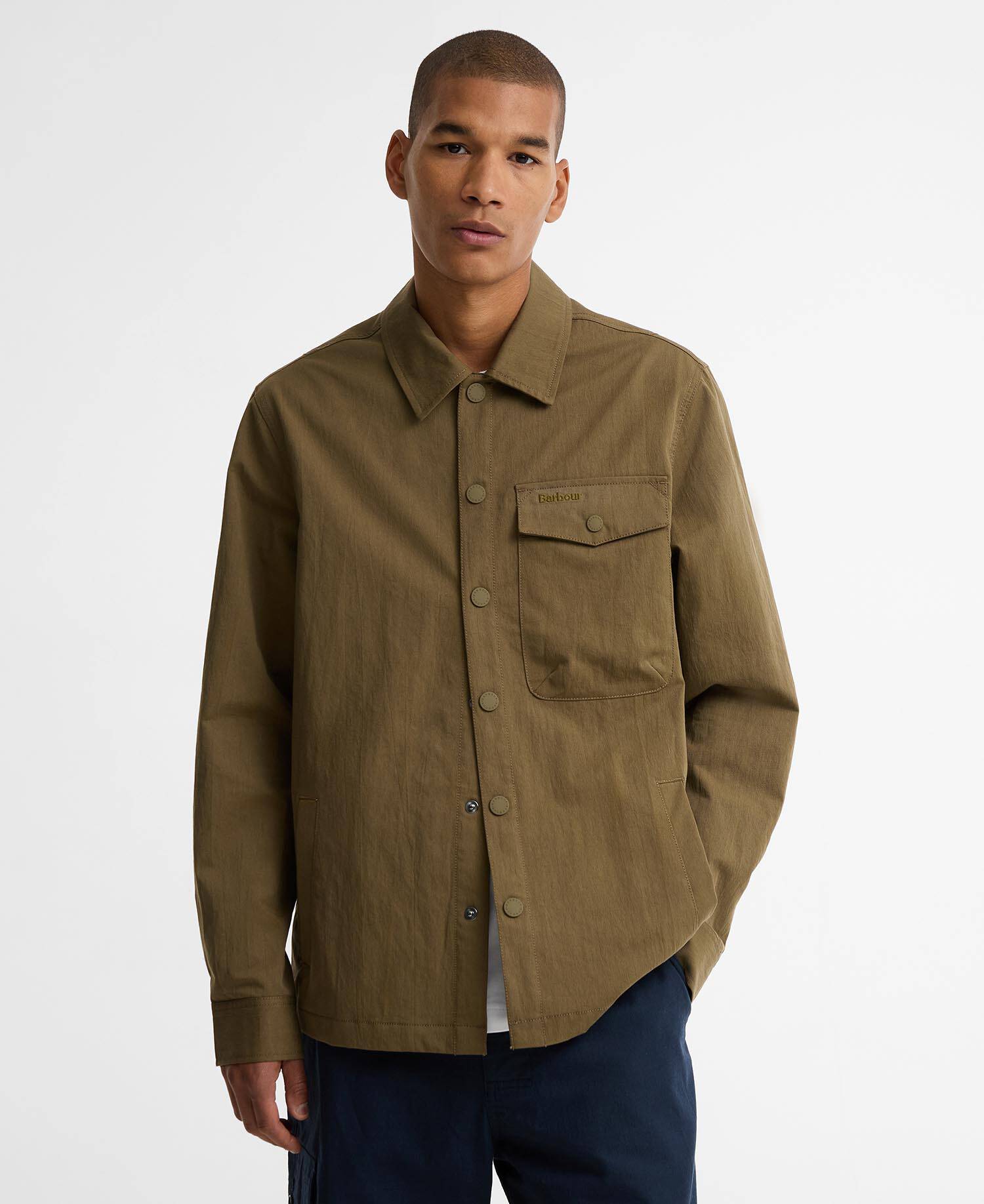 Strickland Textured Overshirt Clay image number 0