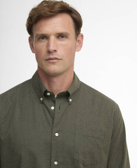 Hemd Aukside Regular Olive Marl