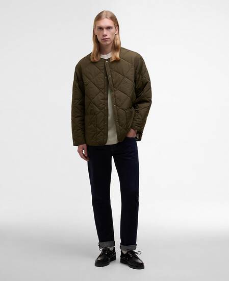 Barbour x Kaptain Sunshine Quilted Liner Khaki Brown