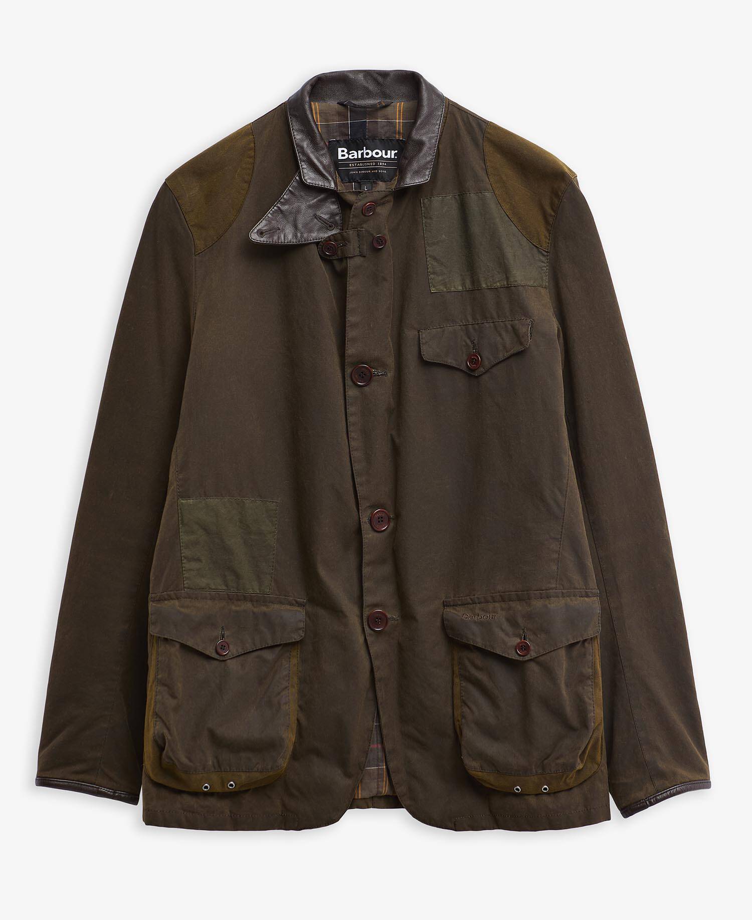Barbour Re-Loved Beacon Waxed Jacket - Size L Olive image number 0