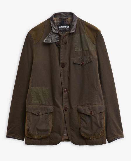 Barbour Re-Loved Beacon Waxed Jacket - Size L Olive