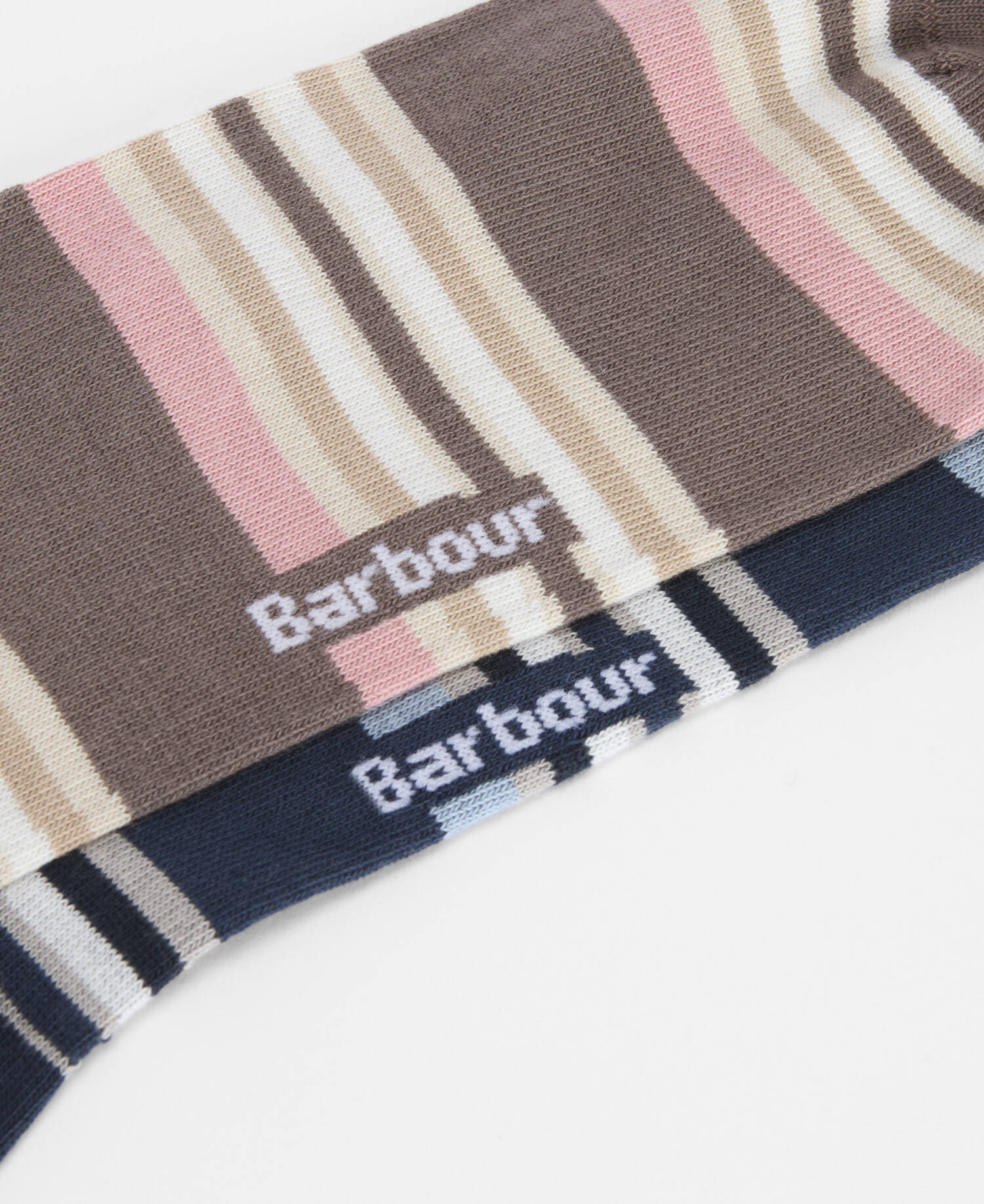 Summer Stripe 2 Pack Socks Pink/Navy Stripe image number 3