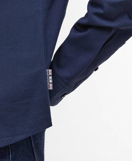 Lavender Tailored Long-Sleeved Shirt Navy/Hessian