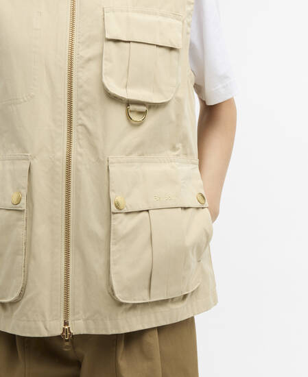 Gwen Gilet Pale Khaki / Dress