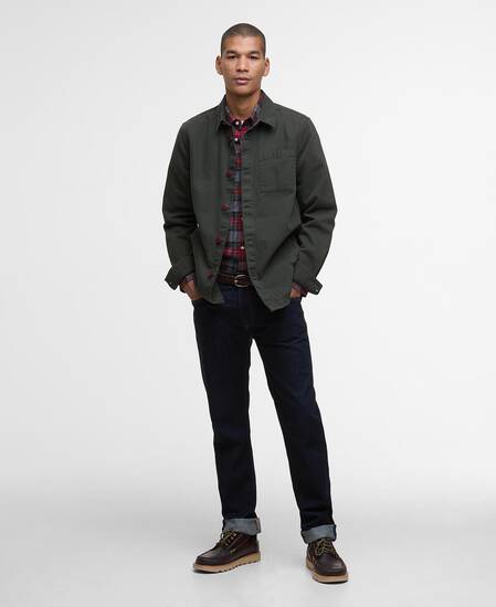 Washed Cotton Overshirt Forest