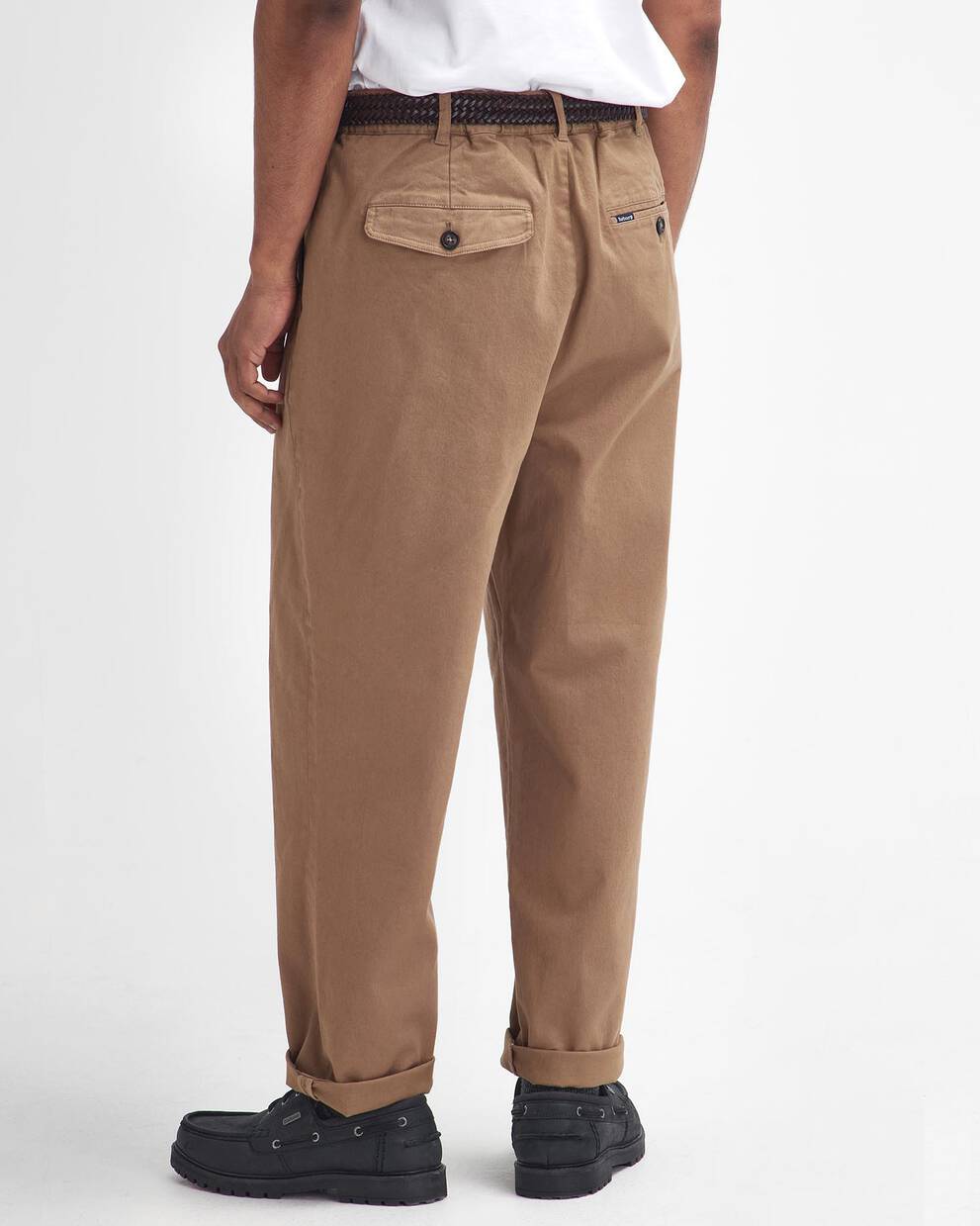 Washed Stretch Relaxed Trousers