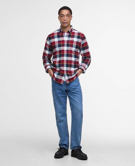 Valley Tailored Long-Sleeved Shirt Red