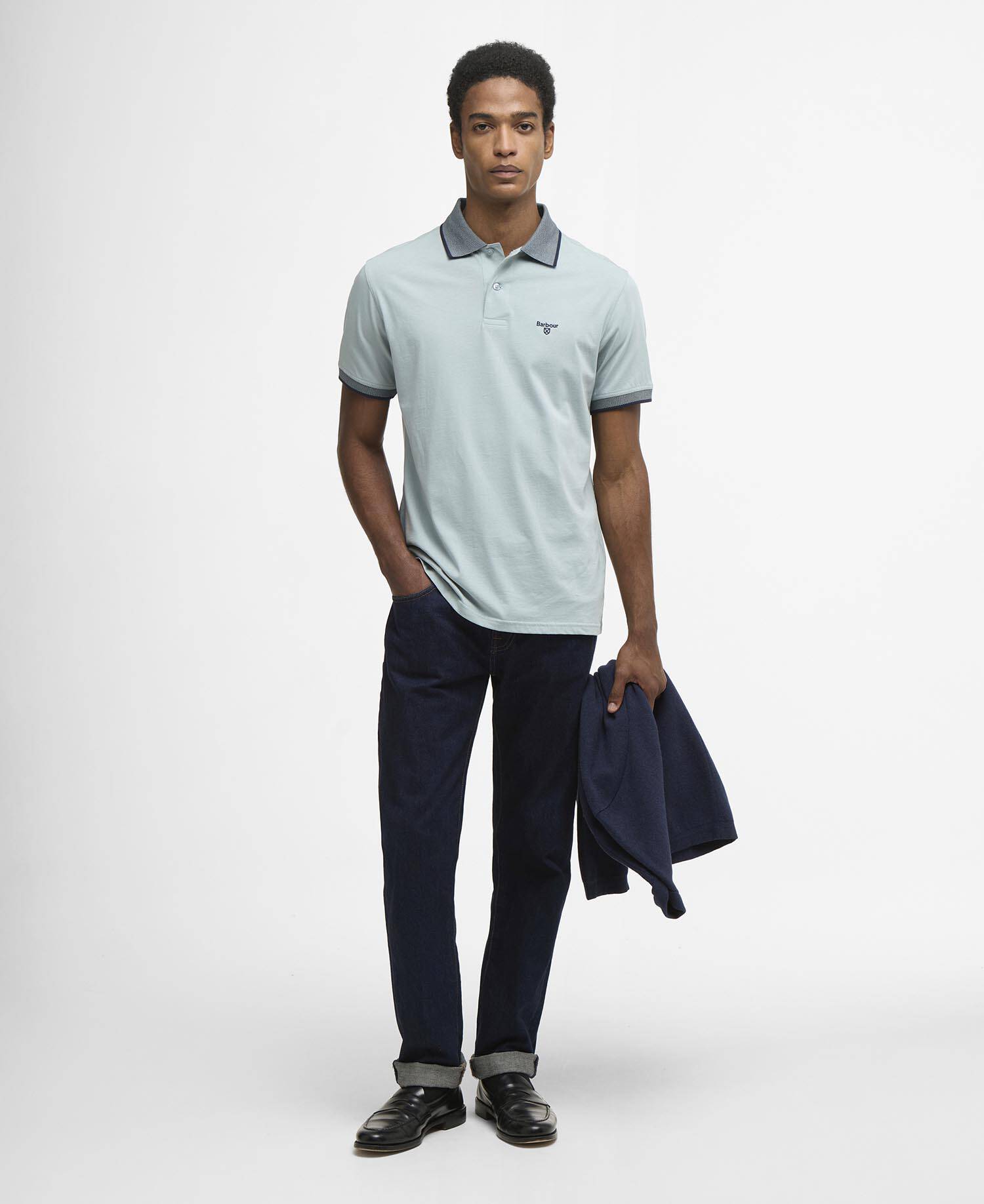 Cornsay Short-Sleeved Polo Shirt Slate image number 1