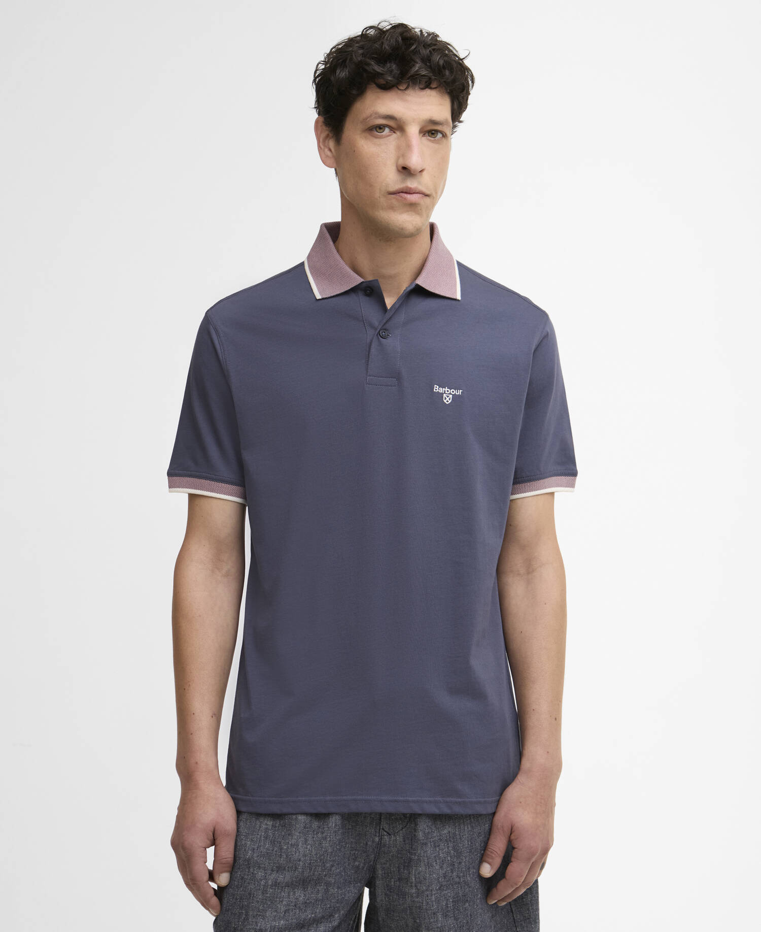 Cornsay Short-Sleeved Polo Shirt Washed Navy image number 0
