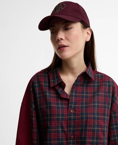 Barbour x Feng Chen Wang Split Pocket Long-Sleeved Tartan Shirt Cardinal Tartan