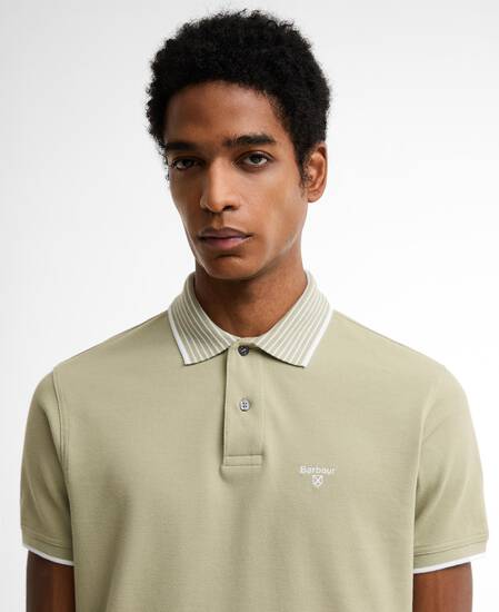 Denwick Short-Sleeved Polo Shirt Mineral Green