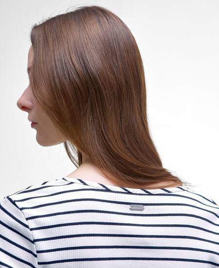 Blake Striped Long-Sleeved T-Shirt Cloud Stripe