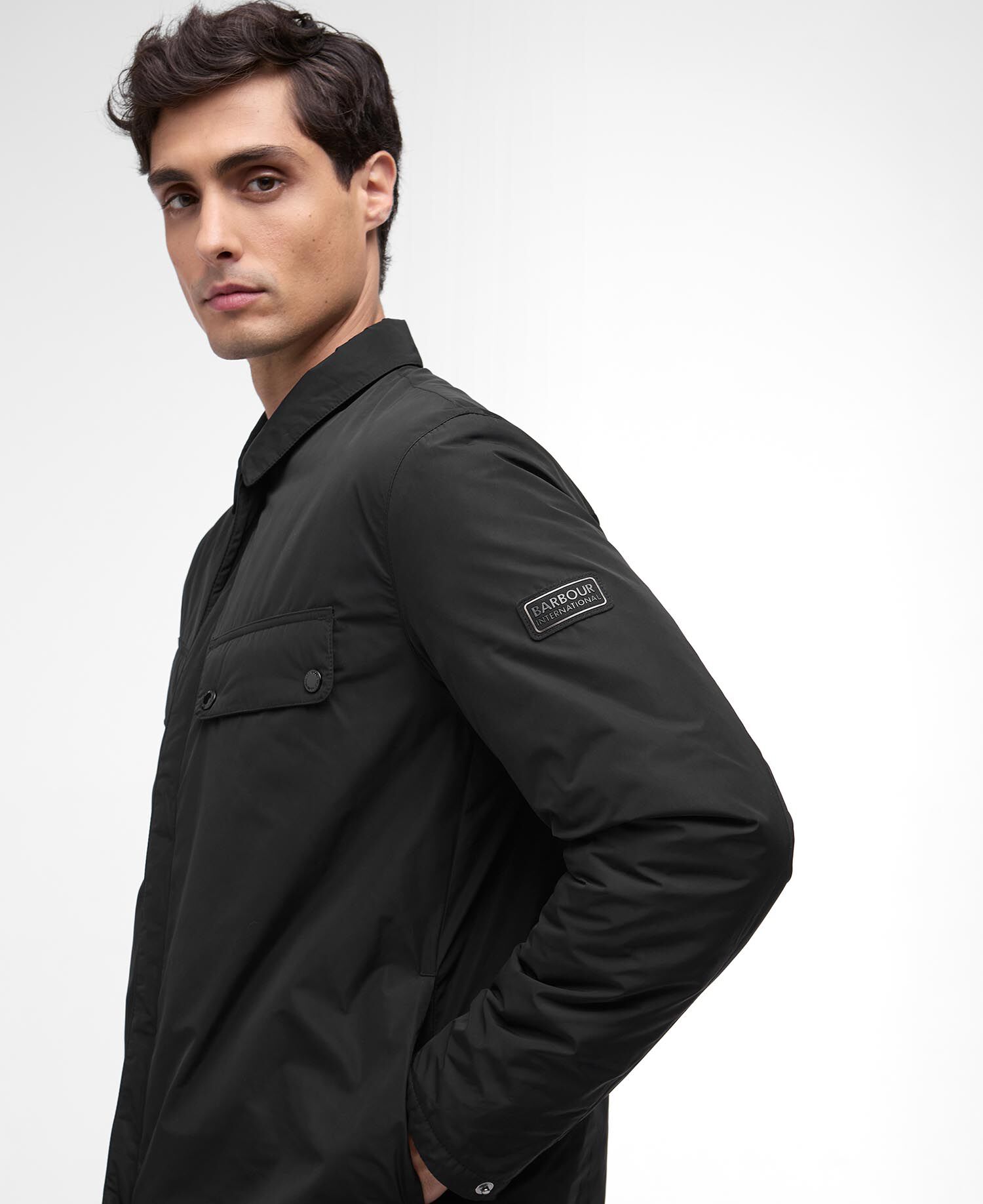 Padded Ariel Shirt Jacket Black