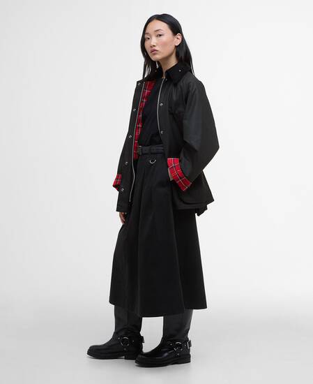Women's Bedale Waxed Jacket Black/Cardinal Women's Bedale Waxed Jacket Black/Cardinal