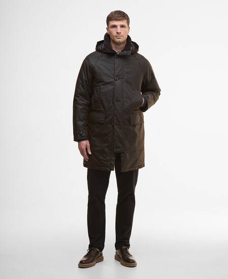 Beaudale Waxed Trench Coat Dark Brown
