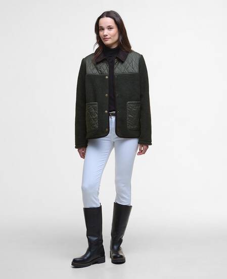 Giacca in pile Laurel Olive/Sage